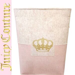 Juicy Couture Home Gold Glitter Crown  Laundry Basket